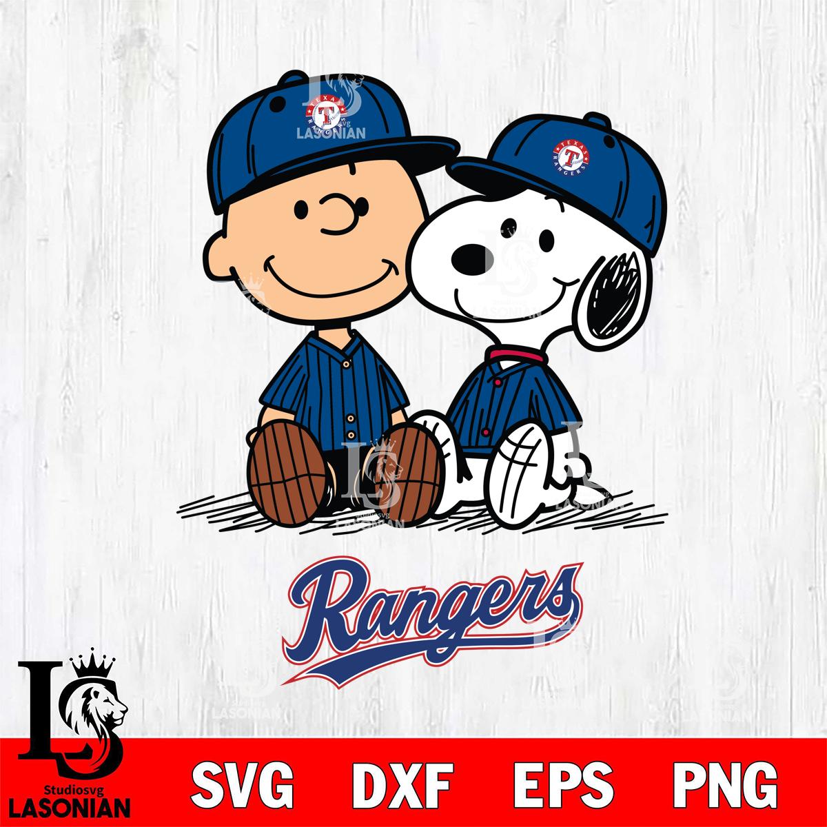 Texas Rangers snoopy and charlie brown sit baseball – lasoniansvg