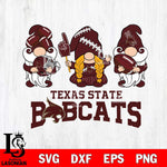 Texas State Bobcats 3 Gnomes Football Svg Eps Dxf Png File, Digital Download, Instant Download