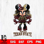 Texas State Bobcats Beauty Minnie Mouse Svg Eps Dxf Png File, Digital Download, Instant Download