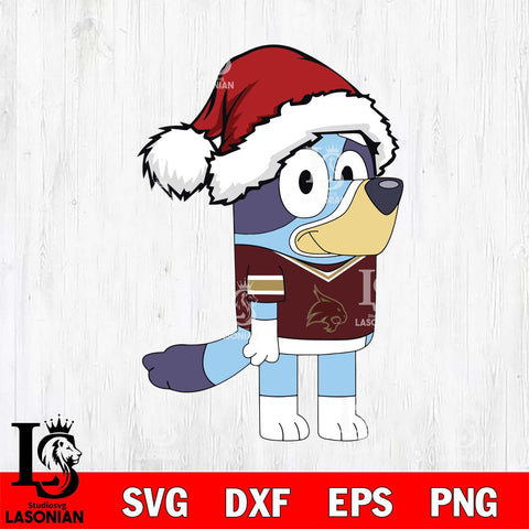 Texas State Bobcats Bluey Cartoon Christmas Svg Eps Dxf Png File, Digital Download, Instant Download