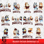 Texas State Bobcats Bluey Dace Mode NCAA Bundle 12 SVG Eps Dxf Png File, Digital Download, Instant Download