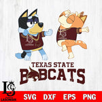 Texas State Bobcats Bluey Dance Svg Eps Dxf Png File, Digital Download, Instant Download