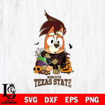 Texas State Bobcats Bluey Halloween NCAA Svg Eps Dxf Png File, Digital Download, Instant Download
