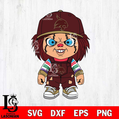 Texas State Bobcats Chucky Football Horror Halloween Svg Eps Dxf Png File, NCAA svg, Digital Download, Instant Download