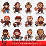 Texas State Bobcats Chucky Horror Bundle 12 SVG Eps Dxf Png File, Bundle NCAA svg, Digital Download, Instant Download