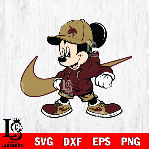 Texas State Bobcats Cool Mickey Mouse Svg Eps Dxf Png File, NCAA svg, Digital Download, Instant Download