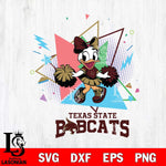 Texas State Bobcats Cute Daisy Duck Cheerleader SVG DXF EPS PNG FILE, NCAA File Cut,Digital Download,Instant Download