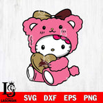 Texas State Bobcats Cute Hello Kitty 3 Svg Eps Dxf Png File, Digital Download, Instant Download