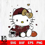 Texas State Bobcats Cute Hello Kitty Football Svg Eps Dxf Png File, NCAA svg, Digital Download, Instant Download
