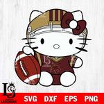 Texas State Bobcats Cute Hello Kitty Football 5 Svg Eps Dxf Png File, NCAA svg, Digital Download, Instant Download