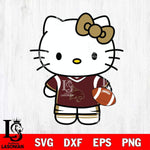 Texas State Bobcats Cute Hello Kitty Football 8 Svg Eps Dxf Png File, NCAA svg, Digital Download, Instant Download