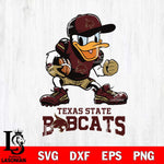 Texas State Bobcats Donal Duck Disney, Svg Eps Dxf Png File, Digital Download