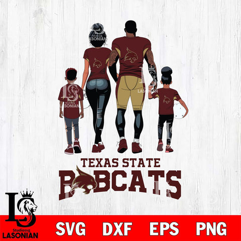 Texas State Bobcats Family Love Rugby SVG DXF EPS PNG FILE,NCAA SVG, Father day Digital Download,Instant Download, Silhouette