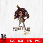 Texas State Bobcats Fan Girl Svg Eps Dxf Png File, Digital Download, Instant Download