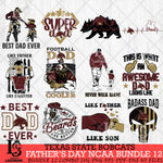 Texas State Bobcats Fathers Day NCAA Bundle 12 Svg Eps Dxf Png File, Digital Download, Instant Download