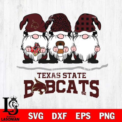 Texas State Bobcats Gnomes Coffee Svg Eps Dxf Png File, Digital Download, Instant Download
