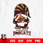Texas State Bobcats Gnomes Football Svg Eps Dxf Png File, Digital Download, Instant Download