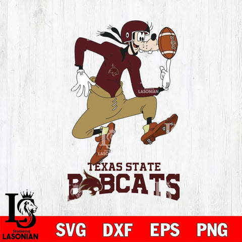 Texas State Bobcats Goofy Circus Football SVG DXF EPS PNG FILE,NCAA svg ,Football Digital Download,Instant Download, Silhouette