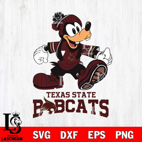 Texas State Bobcats Goofy Cool Sport SVG DXF EPS PNG FILE,NCAA svg ,Football Digital Download,Instant Download, Silhouette