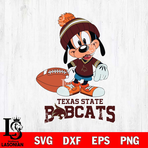 Texas State Bobcats Goofy Football SVG DXF EPS PNG FILE,NCAA svg ,Football Digital Download,Instant Download, Silhouette
