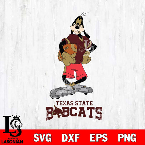 Texas State Bobcats Goofy Player SVG DXF EPS PNG FILE,NCAA svg ,Football Digital Download,Instant Download, Silhouette
