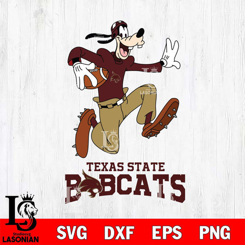 Texas State Bobcats Goofy rugby Sport SVG DXF EPS PNG FILE,NCAA svg ,Football Digital Download,Instant Download, Silhouette