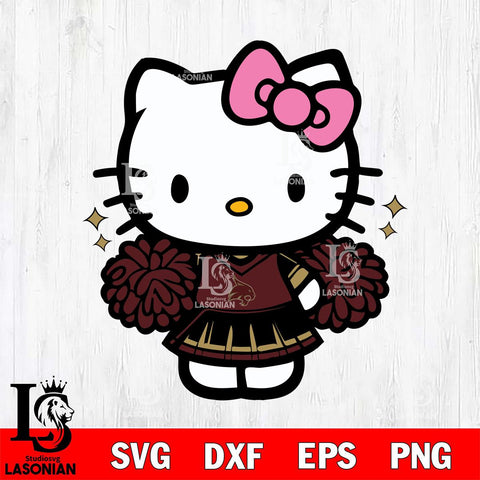 Texas State Bobcats Hello Kitty Cheerleader Svg Eps Dxf Png File, Digital Download, Instant Download