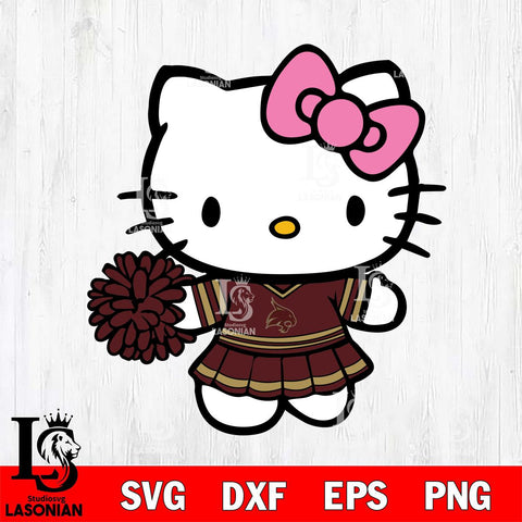 Texas State Bobcats Hello Kitty Cheerleader 8 Svg Eps Dxf Png File, Digital Download, Instant Download