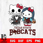 Texas State Bobcats Hello Kitty Horror 11 Svg Eps Dxf Png File, Digital Download