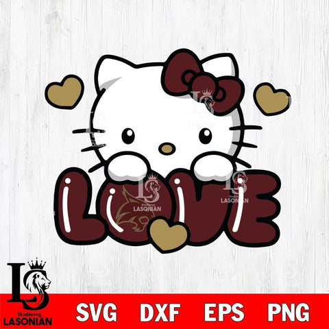 Texas State Bobcats Hello Kitty Love Svg Eps Dxf Png File, Digital Download, Instant Download