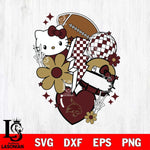 Texas State Bobcats Hello Kitty NCAA 2 Svg Eps Dxf Png File, Digital Download, Instant Download