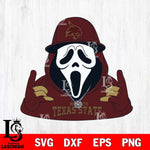 Texas State Bobcats Horror Character Ghostface Sport Svg Eps Dxf Png File, NCAA svg, Digital Download, Instant Download