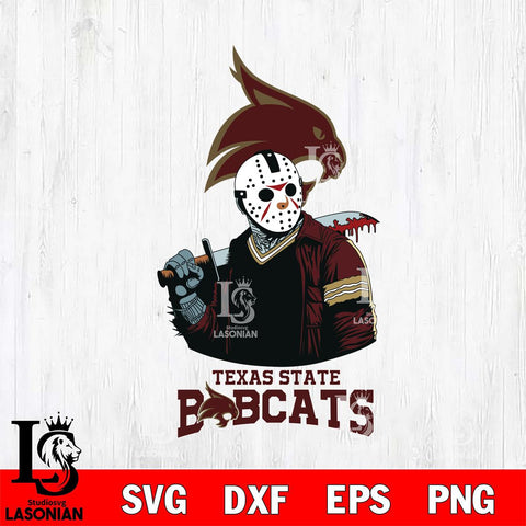 Texas State Bobcats Jason Voorhees 10 Svg Eps Dxf Png File, Digital Download