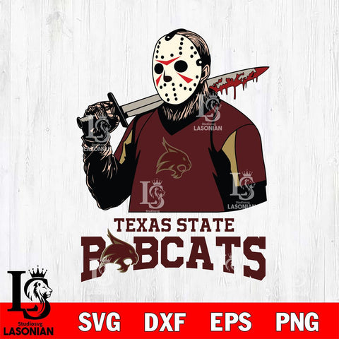 Texas State Bobcats Jason Voorhees 11 Svg Eps Dxf Png File, Digital Download