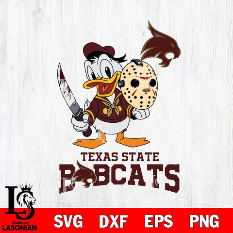 Texas State Bobcats Jason Voorhees 12 Svg Eps Dxf Png File, Digital Download