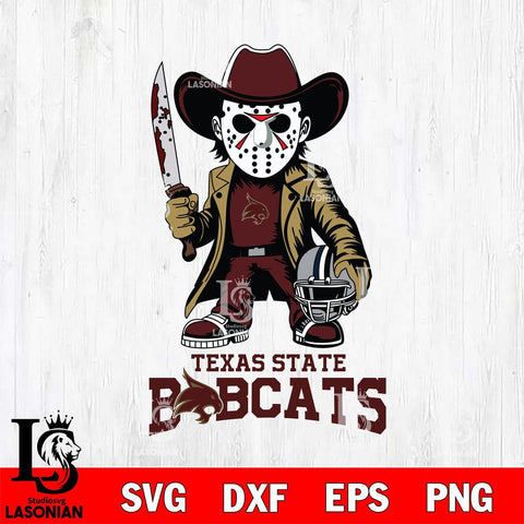 Texas State Bobcats Jason Voorhees 3 Svg Eps Dxf Png File, Digital Download