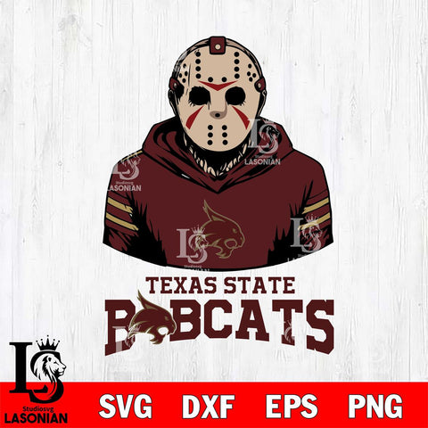 Texas State Bobcats Jason Voorhees 4 Svg Eps Dxf Png File, Digital Download