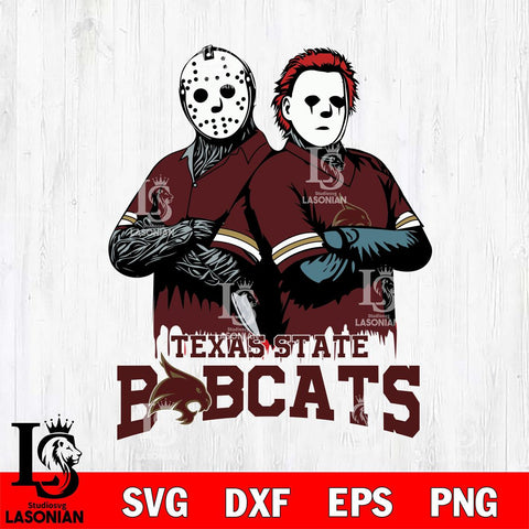 Texas State Bobcats Jason Voorhees 8 Svg Eps Dxf Png File, Digital Download