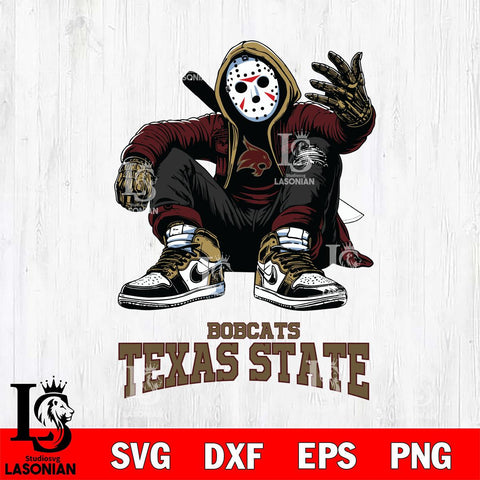 Texas State Bobcats Jason Voorhees Halloween SVG Svg Eps Dxf Png File, Digital Download, Instant Download