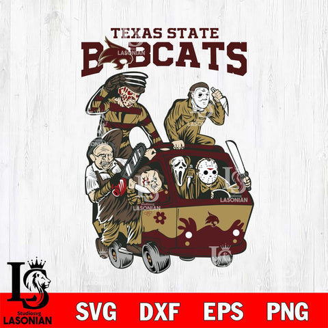 Texas State Bobcats Jason Voorhees Horror 10 Svg Eps Dxf Png File, NCAA svg, Digital Download, Instant Download