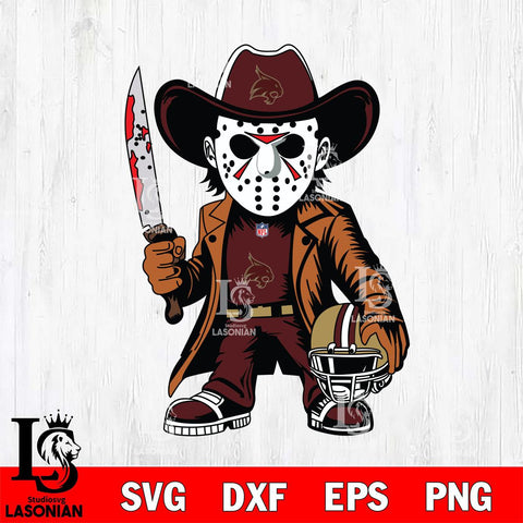 Texas State Bobcats Jason Voorhees Horror Svg Eps Dxf Png File, NCAA svg, Digital Download, Instant Download