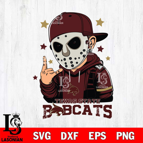 Texas State Bobcats Jason Voorhees Horror 9 Svg Eps Dxf Png File, NCAA svg, Digital Download, Instant Download