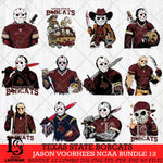 Texas State Bobcats Jason Voorhees Horror Bundle 12 SVG Eps Dxf Png File, bundle NCAA svg, Digital Download, Instant Download