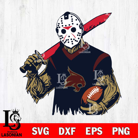 Texas State Bobcats Jason Voorhees Horror Halloween 2 Svg Eps Dxf Png File, NCAA svg, Digital Download, Instant Download