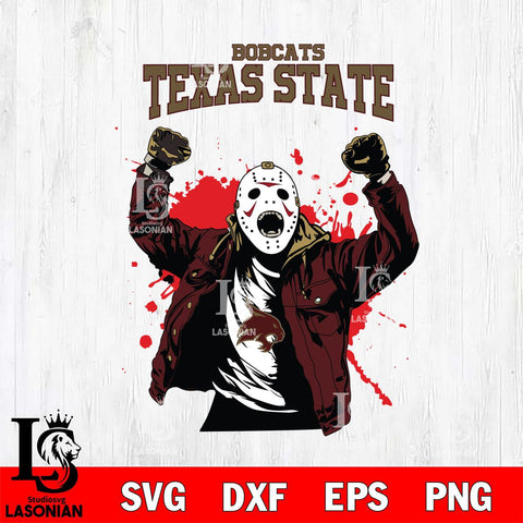 Texas State Bobcats Jason Voorhees Horror Halloween 3 Svg Eps Dxf Png File, NCAA svg, Digital Download, Instant Download