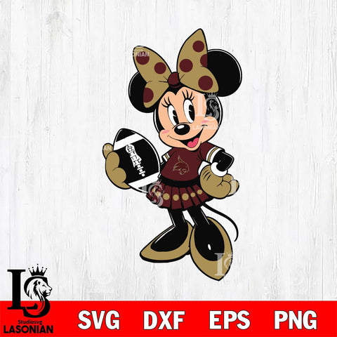 Texas State Bobcats Minnie Mouse Svg Eps Dxf Png File, NCAA svg, Digital Download, Instant Download