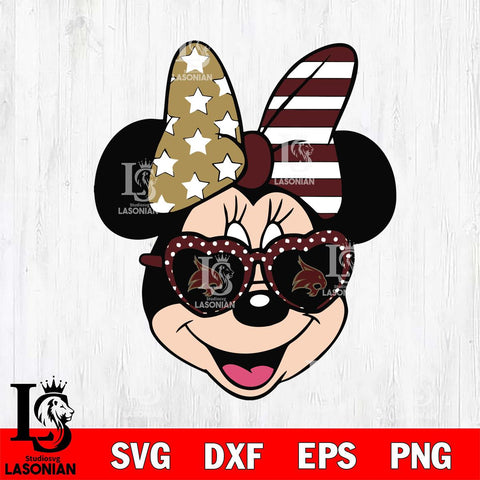Texas State Bobcats Minnie Mouse Love Svg Eps Dxf Png File, NCAA svg, Digital Download, Instant Download