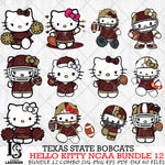 Texas State Bobcats NCAA Bundle 12 Svg Eps Dxf Png File, NCAA svg, Digital Download, Instant Download