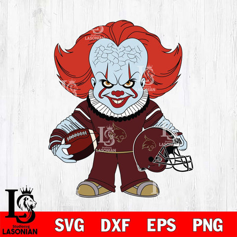Texas State Bobcats Pennywise Horror Sport Svg Eps Dxf Png File, Digital Download