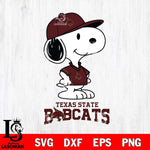Texas State Bobcats Snoopy Football sport SVG DXF EPS PNG FILE,Snoopy File Cut, NCAA Digital Download,Instant Download,Christmas Silhouette